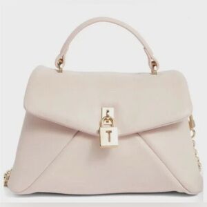 Ted Baker London Avicon Small Padlock Top Handle Crossbody Bag in Cream NEW